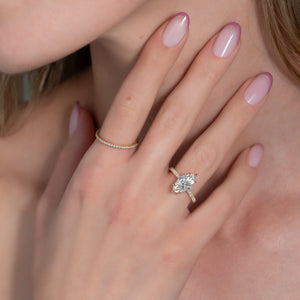 The Kamellie Set With A 1 Carat Marquise 18K Yellow Gold Lab Diamond
