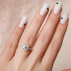 The Pave Natalie Set With A 3 Carat Marquise 14K Yellow Gold Lab Diamond