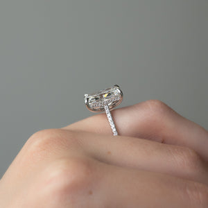 The Natalie Set With A 1 Carat Radiant 14K White Gold Lab Diamond