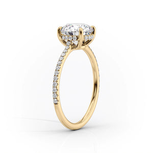 The Pave Maia Set With A 2 Carat Emerald 18K Yellow Gold Lab Diamond