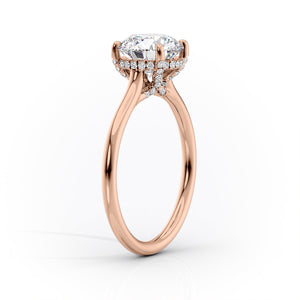 The Ellie Set  With A 2 Carat Princess 18K Rose Gold Moissanite