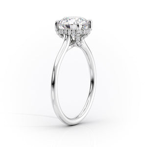 The Ellie Set With A 1 Carat Marquise 14K White Gold Lab Diamond