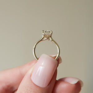 The Ellie Set  With A 2.5 Carat Radiant 18K Yellow Gold Moissanite