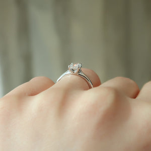 The Lexie Set With A 1.5 Carat E. Cushion 14K White Gold Lab Diamond