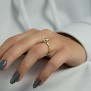 The Lexie Set  With A 2.5 Carat Emerald 14K Yellow Gold Moissanite