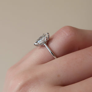 The Lexie Set  With A 2.5 Carat Marquise 14K White Gold Moissanite
