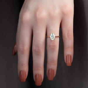 The Lexie Set  With A 2.5 Carat Oval 14K Rose Gold Moissanite