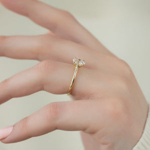 The Lexie Set  With A 2.5 Carat Oval 18K Yellow Gold Moissanite