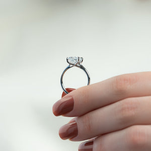 The Lexie Set  With A 2.5 Carat Princess 14K White Gold Moissanite