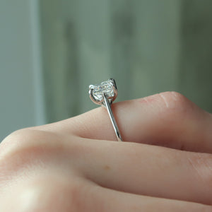 The Lexie Set  With A 2.5 Carat Princess 14K White Gold Moissanite