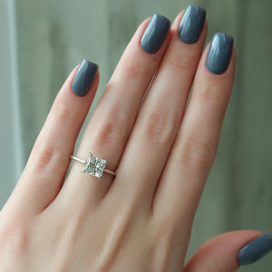 The Lexie Set  With A 2.5 Carat Princess 14K White Gold Moissanite