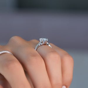 The Lexie Set  With A 2.5 Carat Pear 14K White Gold Moissanite