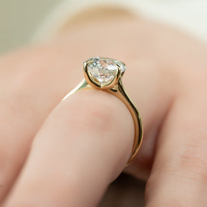 The Lexie Set  With A 3.5 Carat Round 18K Yellow Gold Moissanite