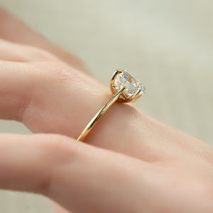 The Lexie Set  With A 3.5 Carat Round 18K Yellow Gold Moissanite