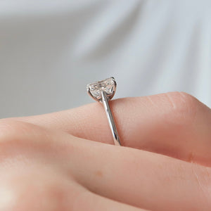 The Lexie Set  With A 4.5 Carat Radiant 18K White Gold Moissanite