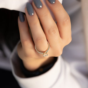 The Lexie Set  With A 2.5 Carat Radiant 18K Yellow Gold Moissanite