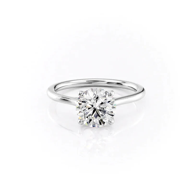 The Pave Lexie Set  With A 4 Carat Princess 14K White Gold Moissanite