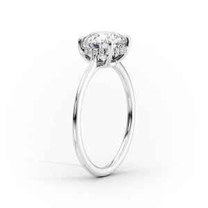 The Maia Set  With A 2 Carat Princess 14K White Gold Moissanite
