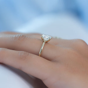 The Kamellie Set With A 2 Carat Marquise 14K Yellow Gold Lab Diamond