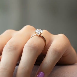 The Ashley Set  With A 2.5 Carat Oval 14K Rose Gold Moissanite