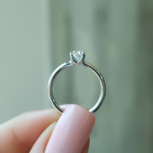 The Ashley Set  With A 2.5 Carat Oval 14K White Gold Moissanite