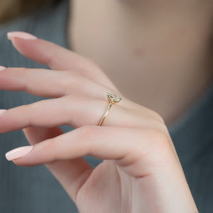 The Ashley Set  With A 2.5 Carat Oval 18K Yellow Gold Moissanite