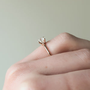 The Ashley Set  With A 4.5 Carat Round 14K Rose Gold Moissanite