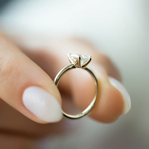 The Ashley Set  With A 2.5 Carat Radiant 18K Yellow Gold Moissanite