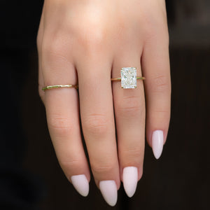 The Ashley Set  With A 2.5 Carat Radiant 18K Yellow Gold Moissanite