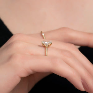 The Ashley Set  With A 2.5 Carat Radiant 18K Yellow Gold Moissanite