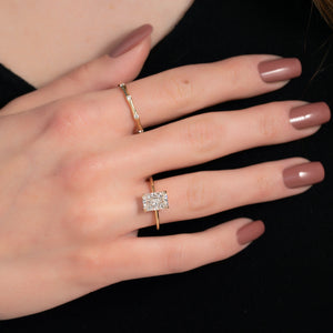 The Ashley Set  With A 2.5 Carat Radiant 18K Yellow Gold Moissanite