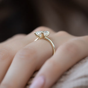 The Ashley Set  With A 2.5 Carat Radiant 18K Yellow Gold Moissanite
