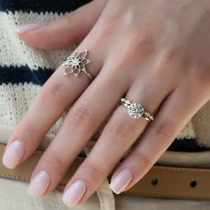 The Eleanor Set  With A 1.5 Carat Round 14K White Gold Moissanite