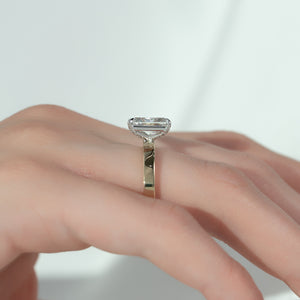 The Eleanor Set  With A 2.5 Carat Radiant 18K Yellow Gold Moissanite
