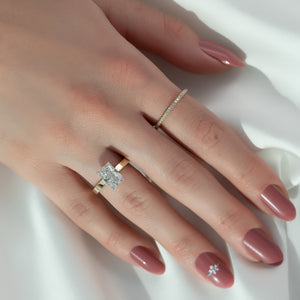 The Eleanor Set  With A 2.5 Carat Radiant 18K Yellow Gold Moissanite