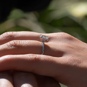 The Pave Alison Set  With A 2.5 Carat Oval 18K White Gold Moissanite