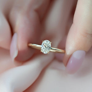 The Alison Set  With A 2.5 Carat Oval 18K Yellow Gold Moissanite