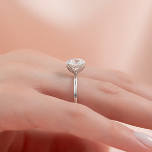 The Alison Set  With A 1.5 Carat Round 14K White Gold Moissanite