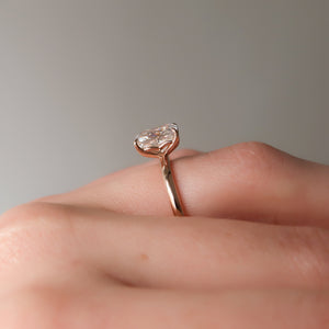 The Alison Set  With A 1.5 Carat Radiant 14K Rose Gold Moissanite