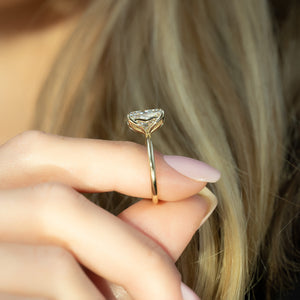 The Alison Set  With A 2.5 Carat Radiant 18K Yellow Gold Moissanite