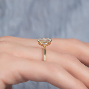 The Alison Set  With A 2.5 Carat Radiant 18K Yellow Gold Moissanite