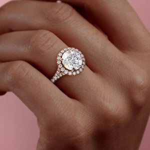 The Miley Set With A 1 Carat Round 18K Rose Gold Lab Diamond