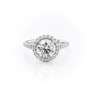 The Miley Set With A 1 Carat Round 14K White Gold Lab Diamond