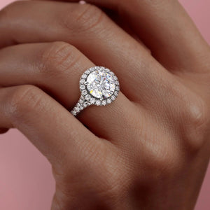 The Miley Set With A 1 Carat Round 14K White Gold Lab Diamond