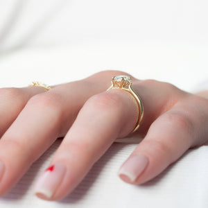 The Victoria Set  With A 2.5 Carat Emerald 14K Yellow Gold Moissanite