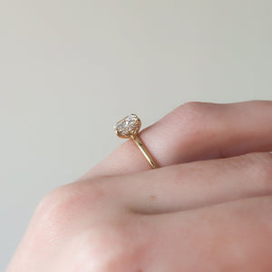 The Sarah Set  With A 2.5 Carat E. Cushion 18K Yellow Gold Moissanite