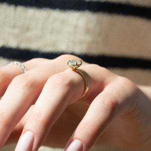 The Sarah Set  With A 3 Carat Oval 18K Yellow Gold Moissanite