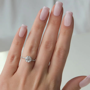 The Sarah Set  With A 2.5 Carat Oval 14K White Gold Moissanite