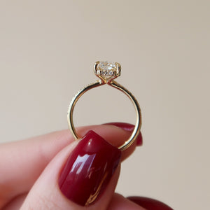 The Sarah Set With A 1 Carat Radiant 18K Yellow Gold Lab Diamond