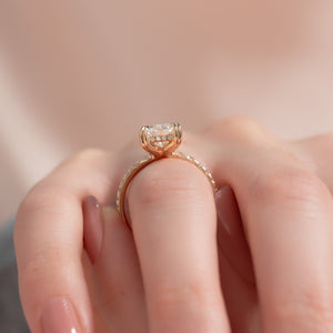 The Sarah Set With A 1 Carat Radiant 18K Yellow Gold Lab Diamond